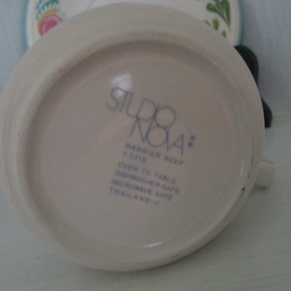 Bundle of 2 Sets - Barrier Reef Cup & Saucers Coastal Fish Seashells - Picture 10 of 10